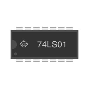 74LS01 Quad NAND Gate IC with Open Collector Outputs for Logic Control