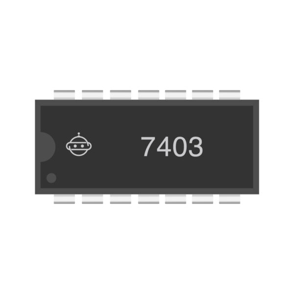 74HC03 Quad NAND Gate IC with Open-Drain Outputs – Ideal for Logic Design