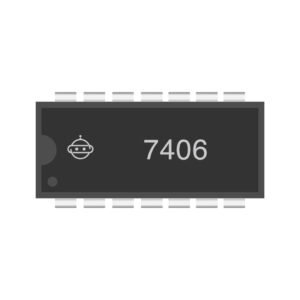 7406 Hex Inverter Buffer IC with Open Collector Outputs – Ideal for Digital Circuits
