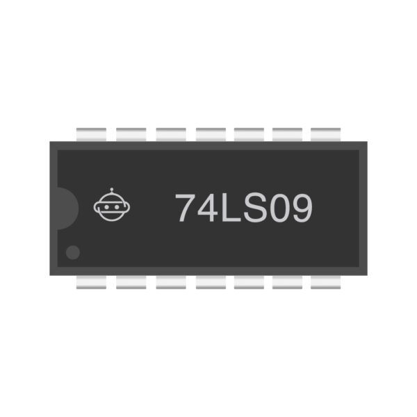 74LS09 Quad AND Gate IC with Open Collector Outputs for Digital Logic Operations