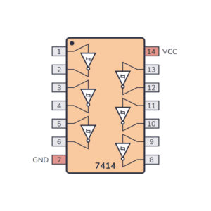 74LS14 Hex Inverter IC with Schmitt Trigger for Noise Reduction