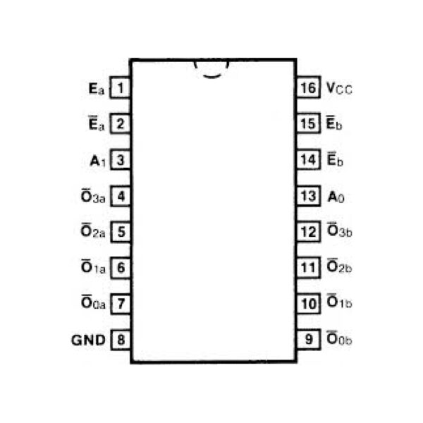 74LS155 Dual 2-to-4 Line Decoder/Demultiplexer IC