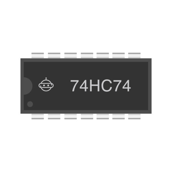 74HC74 Dual D-Type Flip-Flop IC with Preset and Clear for Sequential Logic